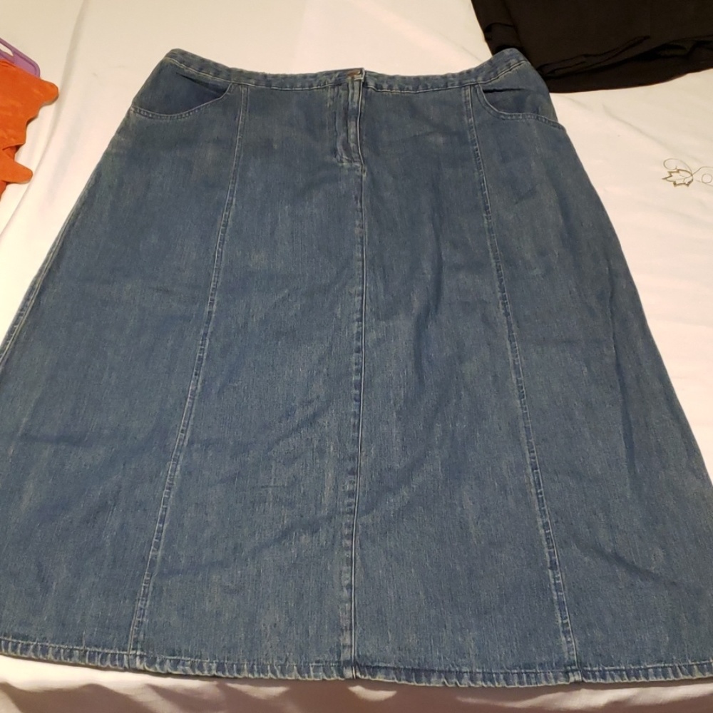 Plus size 18w jean long skirt